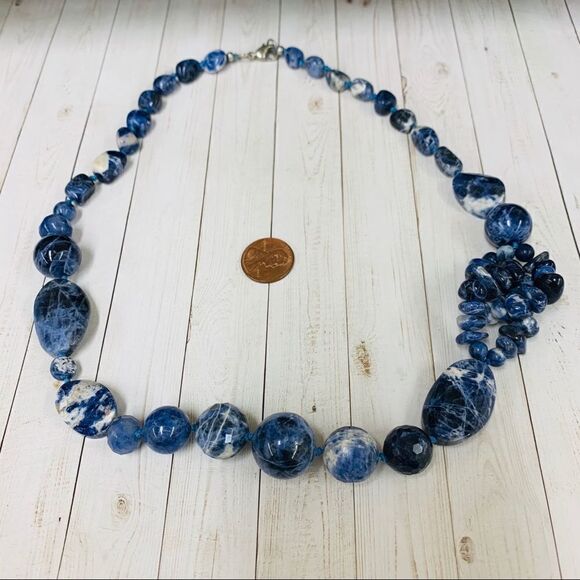 Sodalite Beaded Necklace  - Picture 1 of 4